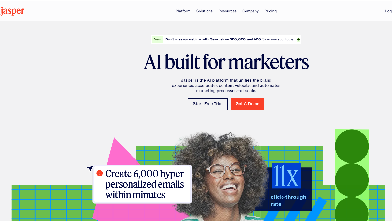 Jasper是一款专为营销团队设计的AI内容创作与自动化平台,提供从内容生成到SEO优化的全流程解决方案,帮助营销人员快速创建高质量的营销内容并提升工作效率。