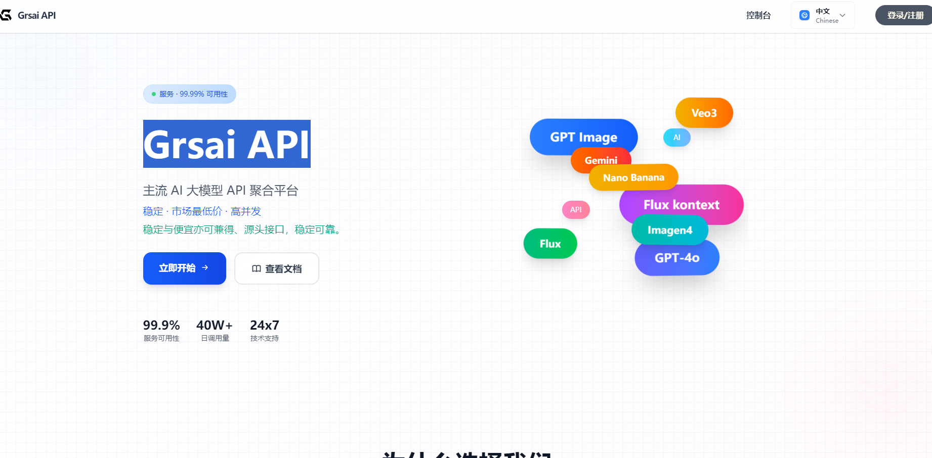 Grsai AI大模型API接口聚合平台